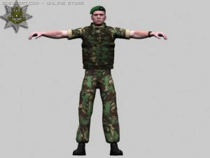 british royal anglian ultimate soldier pack 3D Model