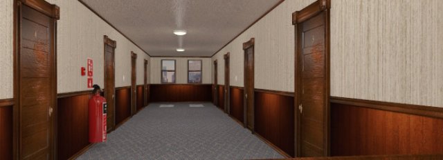 apartment corridor 3D 모델 .c4d .max .obj .3ds .fbx .stl .blend 