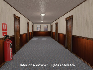 apartment corridor 3D 모델