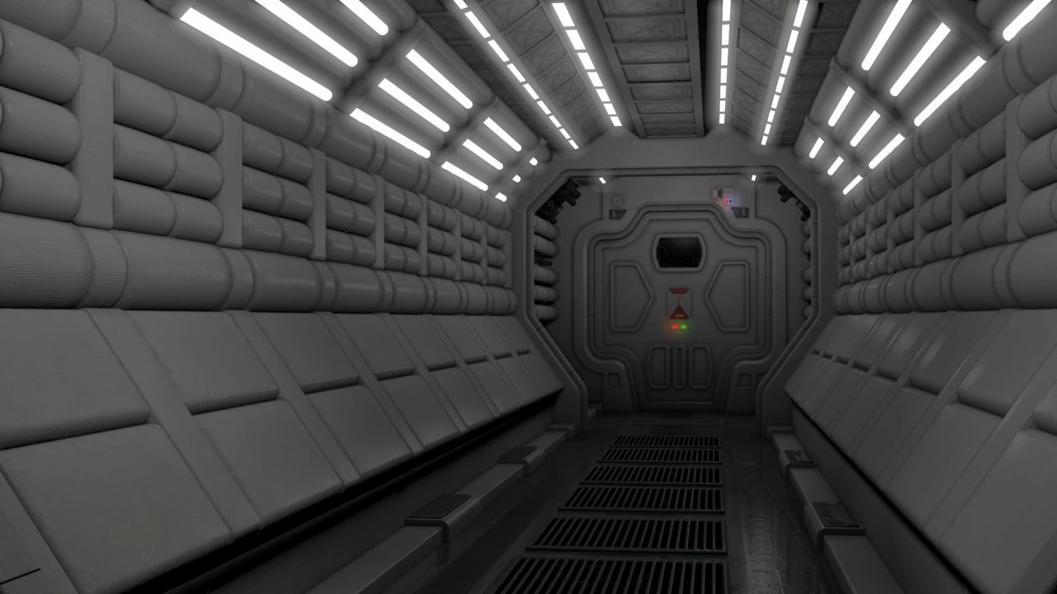 nostromo habitation corridor 3D Model .c4d .max .obj .3ds .fbx .stl .blend