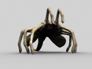 rigged alien xenomorph facehugger egg 3D-Modell