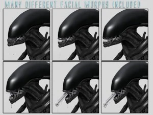 rigged alien xenomorph megapack 3D Model