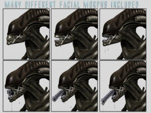 rigged alien xenomorph megapack 3D-Modell