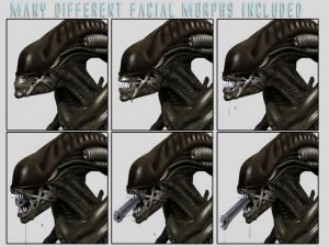 rigged alien xenomorph megapack 3D Model