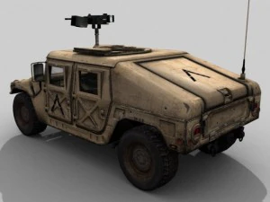 military hmmwv desert 3D Model