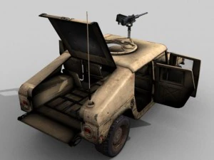 military hmmwv desert 3D Model