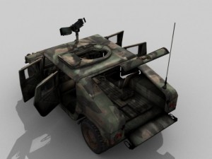 military hmmwv woodland 3D 模型