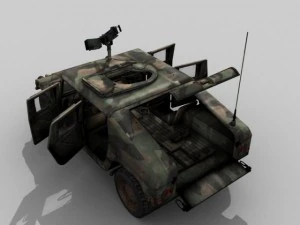 military hmmwv woodland 3D Model