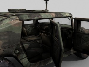 military hmmwv woodland 3D 模型