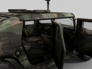 military hmmwv woodland 3D Model