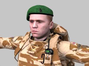 british royal marine desert rigged soldier 3D Модель