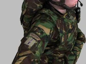 british royal marine woodland rigged soldier 3D Model