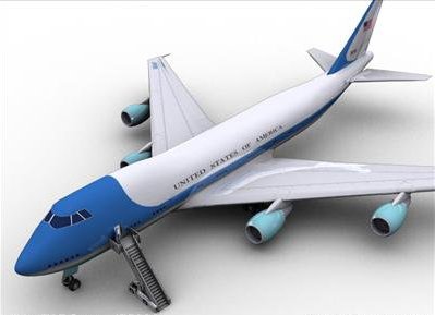 usa air force one 747 plane 3D in 3DExport