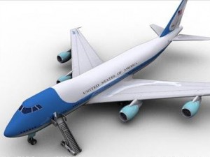 usa air force one 747 plane Model 3D