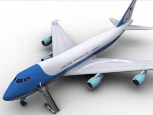 ABD Hava Kuvvetleri One 747 u&ccedil;ağı 3D Model