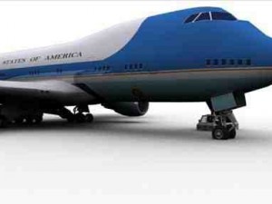 usa air force one 747 plane 3D Model