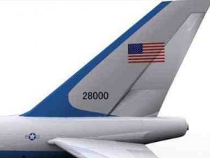 usa air force one 747 plane 3D Model