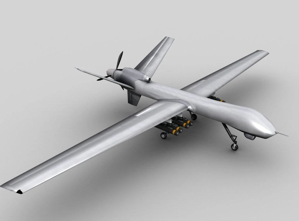 mq 9 uav predator drone 3D Model .c4d .max .obj .3ds .fbx .stl .blend 
