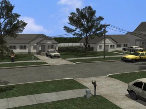 suburban street scene 3D Model