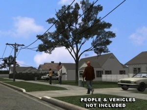 suburban street scene 3D Model