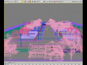 suburban street scene 3D Модель