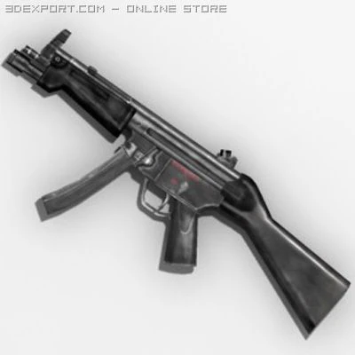 hk mp5 rifle 3D Model .c4d .max .obj .3ds .fbx .stl .blend