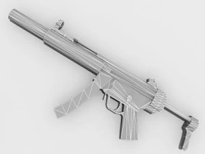 hk mp5sd rifle silenced 3D Model