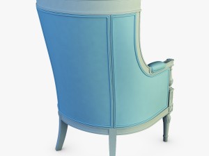 19th century french bergere armchair 3D Модель