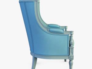 19th century french bergere armchair 3D Модель