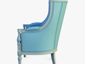 19th century french bergere armchair 3D Модель