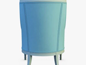 19th century french bergere armchair 3D Model