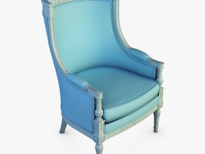 19th century french bergere armchair 3D Модель