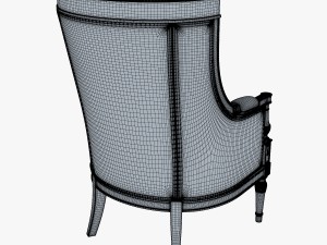 19th century french bergere armchair 3D Модель