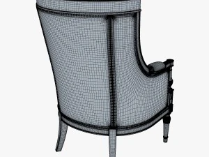 19th century french bergere armchair 3D Model