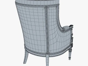 19th century french bergere armchair 3D Model
