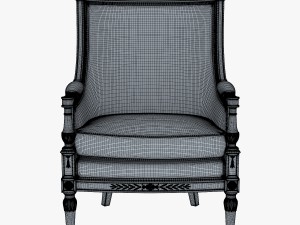 19th century french bergere armchair 3D Модель