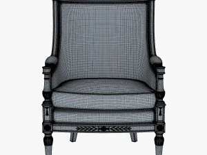 19th century french bergere armchair 3D Model