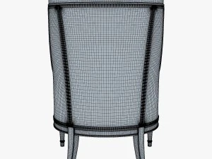 19th century french bergere armchair 3D Model