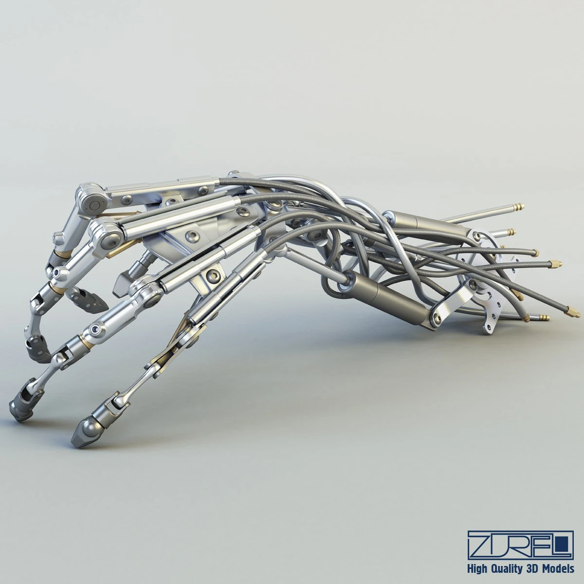 robotic hand 3D Model .c4d .max .obj .3ds .fbx .stl .blend 