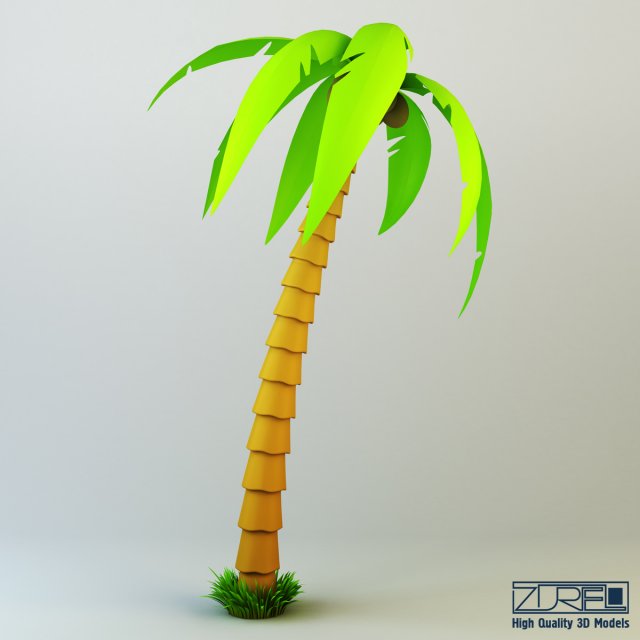palm tree v 1 3D Модель .c4d .max .obj .3ds .fbx .stl .blend 