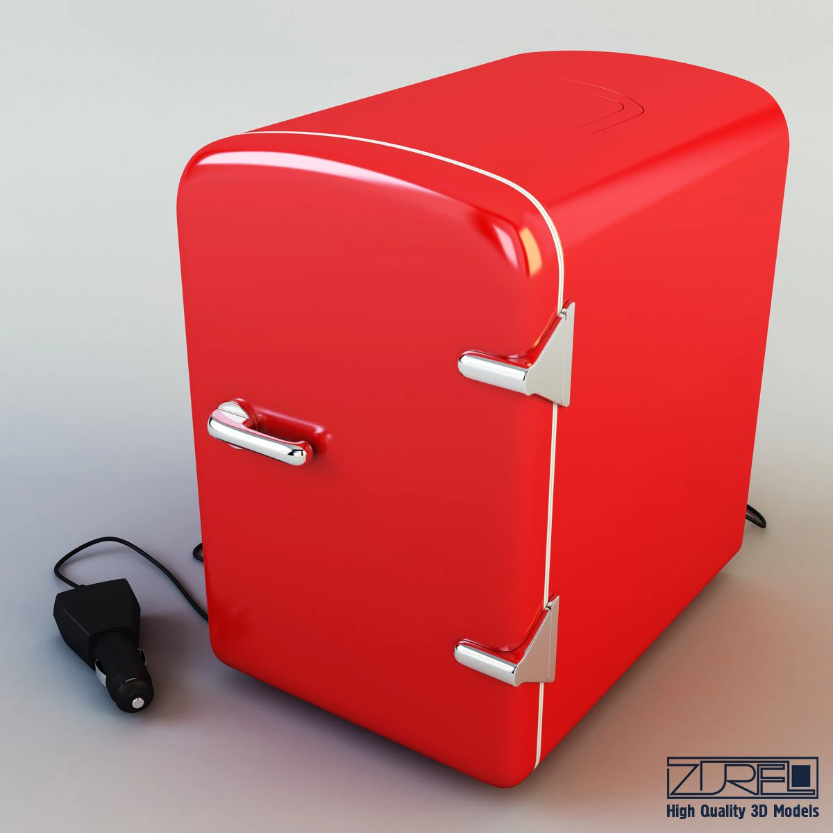 mini fridge 3D Model .c4d .max .obj .3ds .fbx .stl .blend 