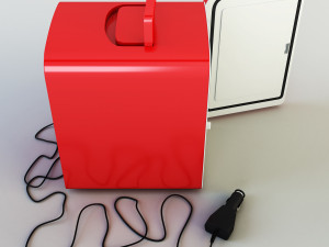 mini fridge 3D 모델