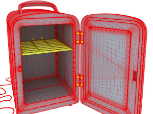 mini fridge 3D 모델