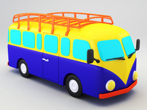 retro bus 3D Model