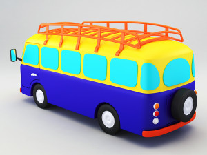 retro bus 3D Model