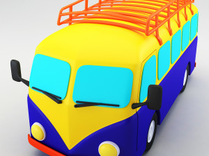 retro bus 3D Model