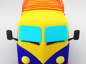retro bus 3D Model