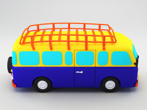 retro bus 3D Model