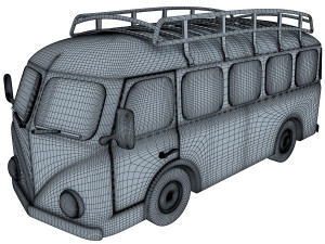 retro bus 3D Model