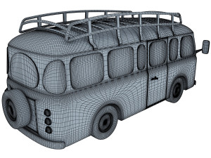 retro bus 3D Model